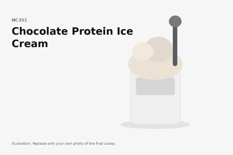 Chocolate Protein Ice Cream in a Ninja Creami pint, final scoop