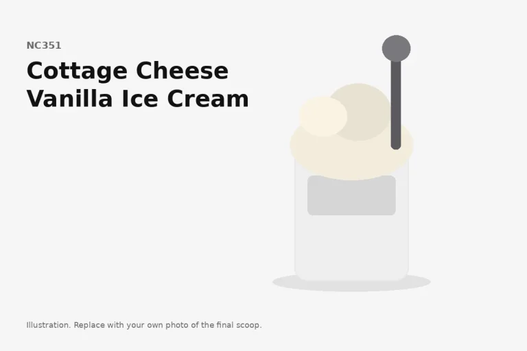 Cottage Cheese Vanilla Ice Cream in a Ninja Creami pint, final scoop