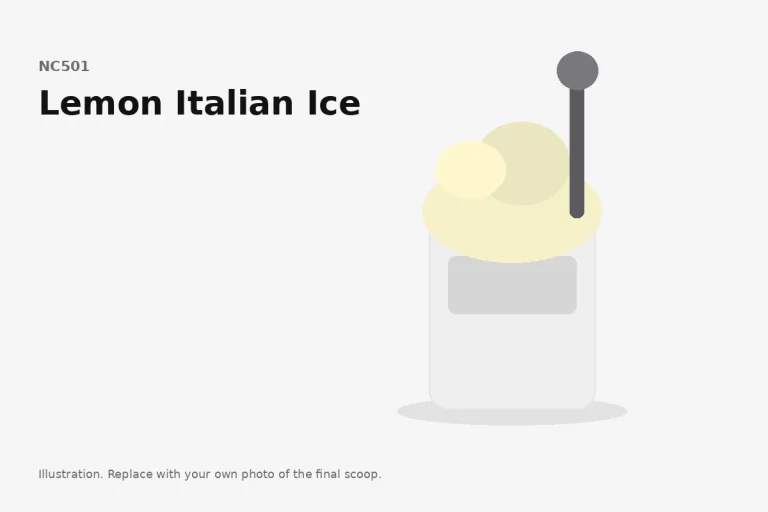 Lemon Italian Ice in a Ninja Creami pint, final scoop