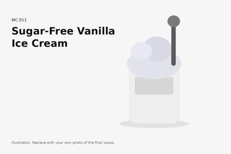 Sugar-Free Vanilla Ice Cream in a Ninja Creami pint, final scoop